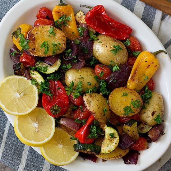 Mediterranean Oven Roasted Vegetables