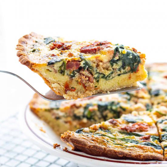 Spinach & Bacon Low Carb Quiche