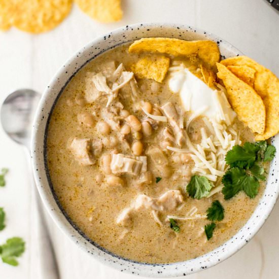 Slow Cooker White Chicken Chili