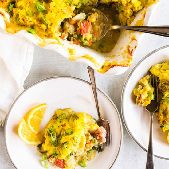 Healthy fish pie