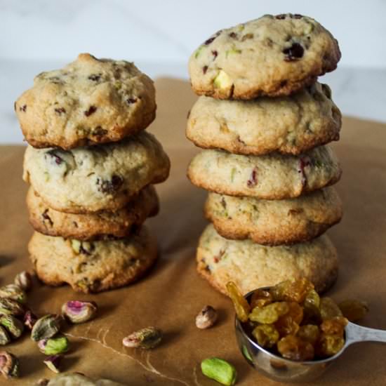 Cranberry Raisin Pistachio Cookies