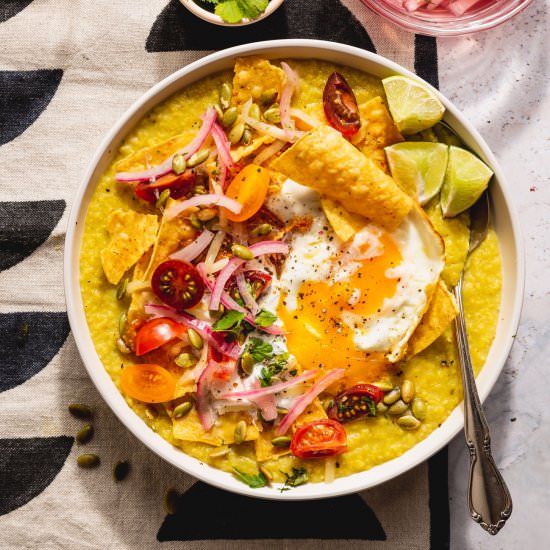 White Cheddar & Poblano Polenta