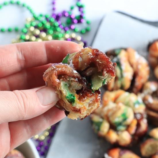 King Cake Pull Apart Doughnuts