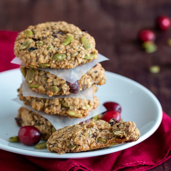 Cranberry Oatmeal Breakfast Cookies