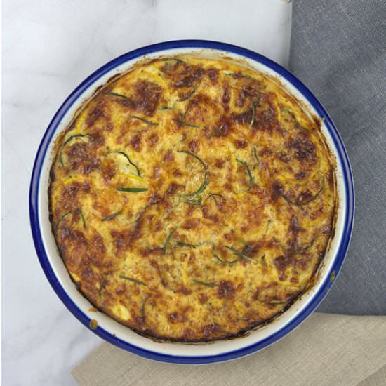 Green and Yellow Zucchini Tart