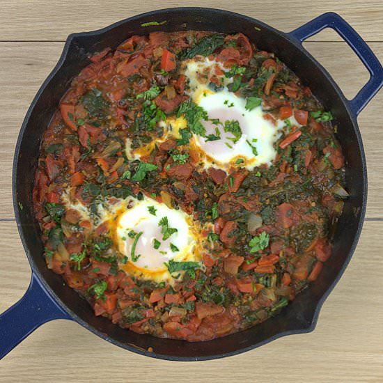 Easy Shakshuka with Spinach