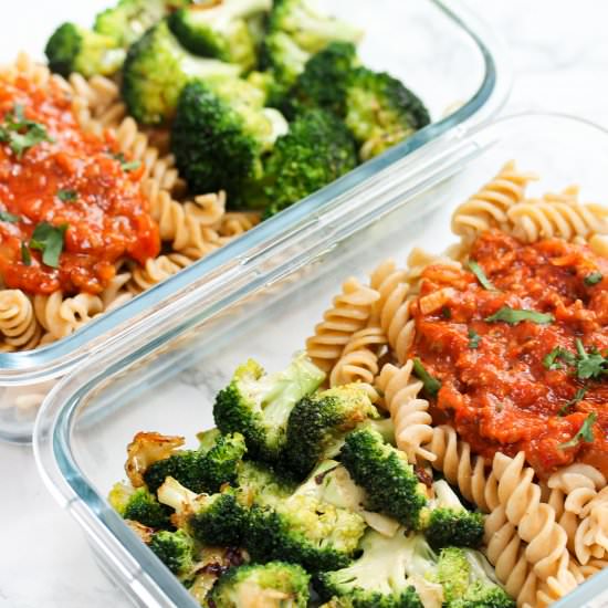 Minced Beef Sauce and Pasta