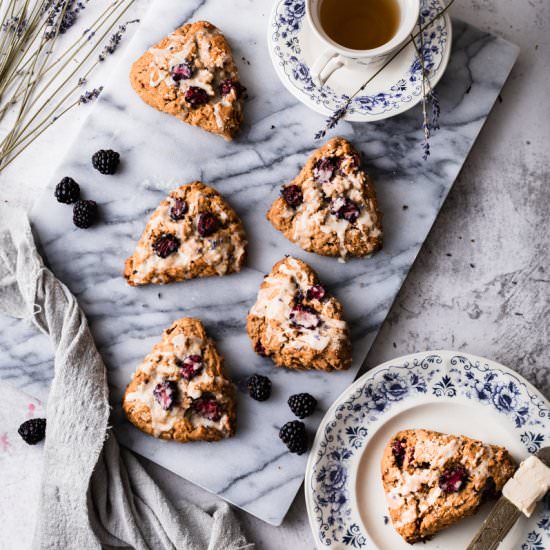 Blackberry Oat Scones