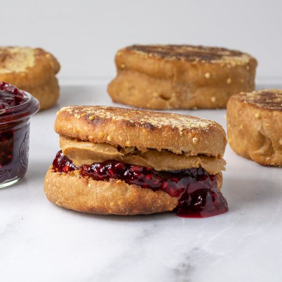 Hearty Whole Grain English Muffins