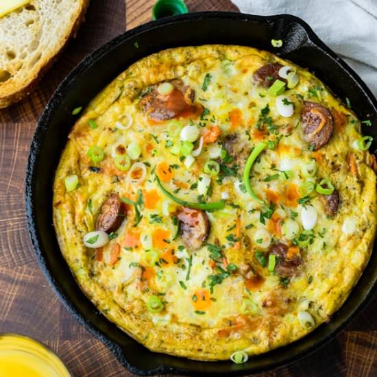 Andouille Sweet Potato Frittata