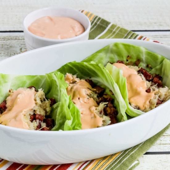 Reuben Sandwich Cabbage Cups