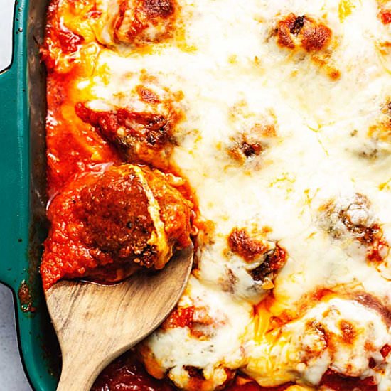 Keto Meatball Casserole