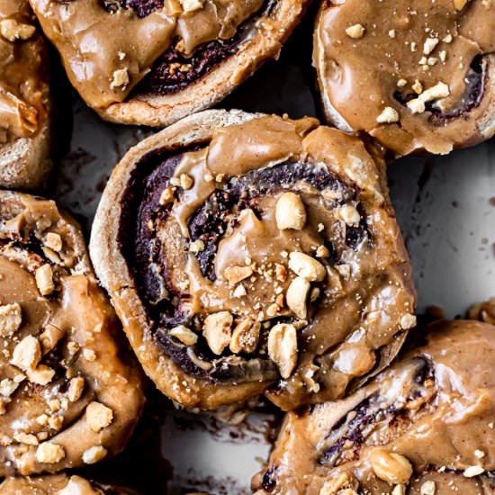 “Snickers” Cinnamon Rolls