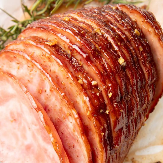 Slow Cooker Honey-Glazed Ham