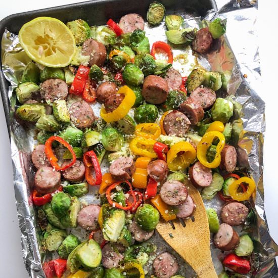 Chicken Sausage & Veggie Sheetpan