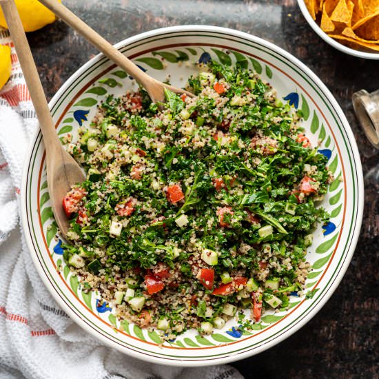 Kale Quinoa Tabbouleh Salad