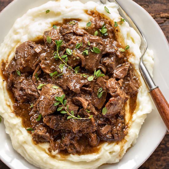Braised Beef with Mixed Mushrooms