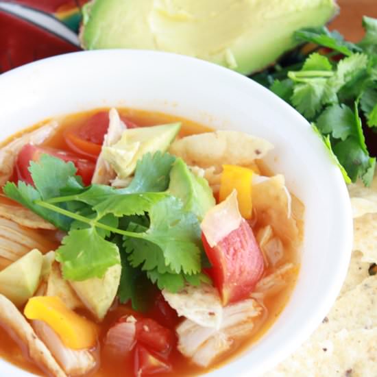 Slow Cooker Chicken Tortilla Soup