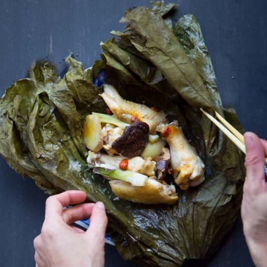 Steamed Chicken in Lotus Leaves
