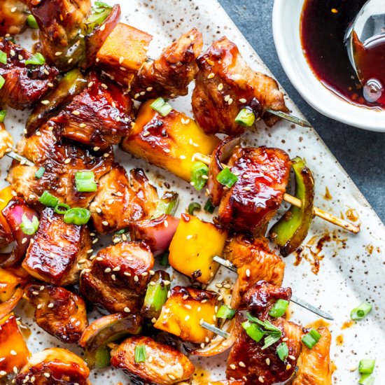 Grilled Chicken Teriyaki Kabobs
