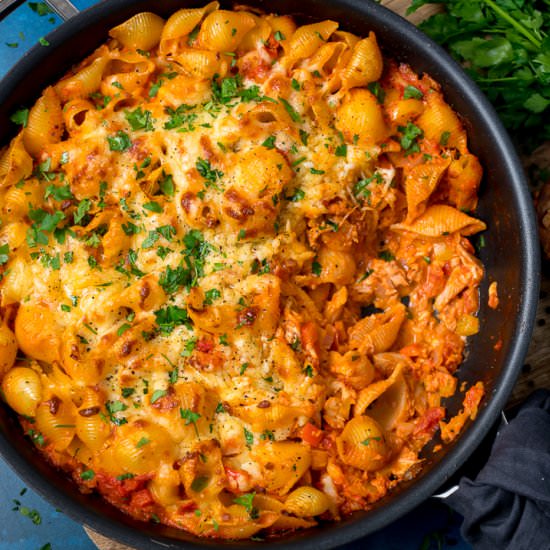 Tomato Tuna Pasta Bake
