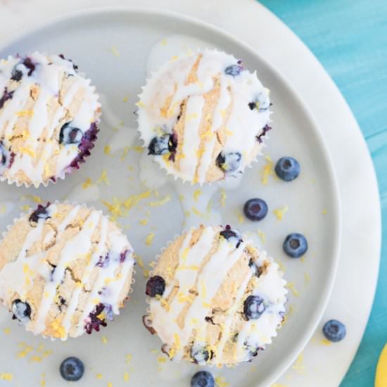 Vegan & GF Lemon Blueberry Muffins