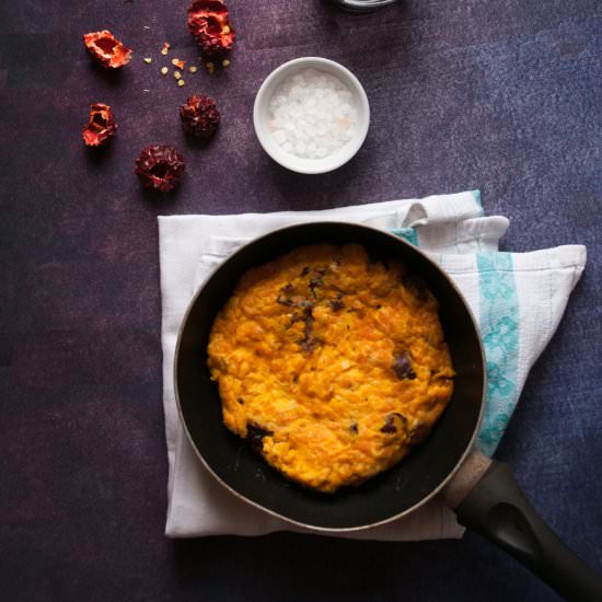 Italian frittata with pepperoni