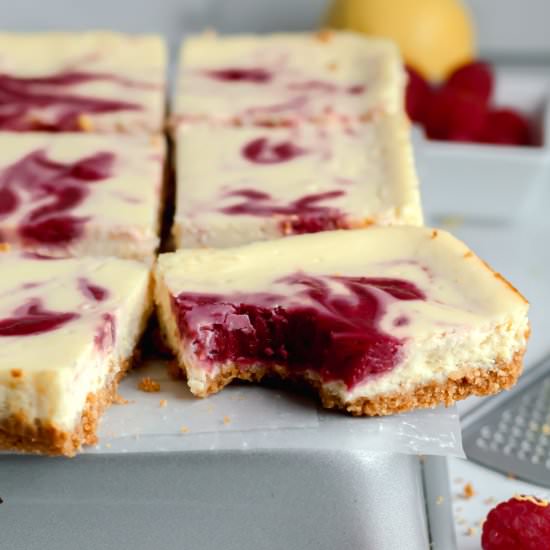 Raspberry Lemon Cheesecake Bars