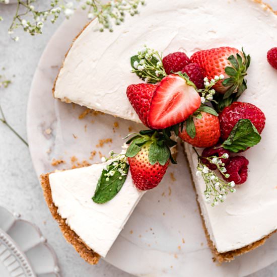 Silky Keto No Bake Cheesecake
