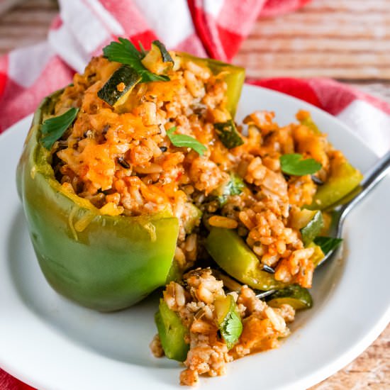 Wild Rice Stuffed Peppers