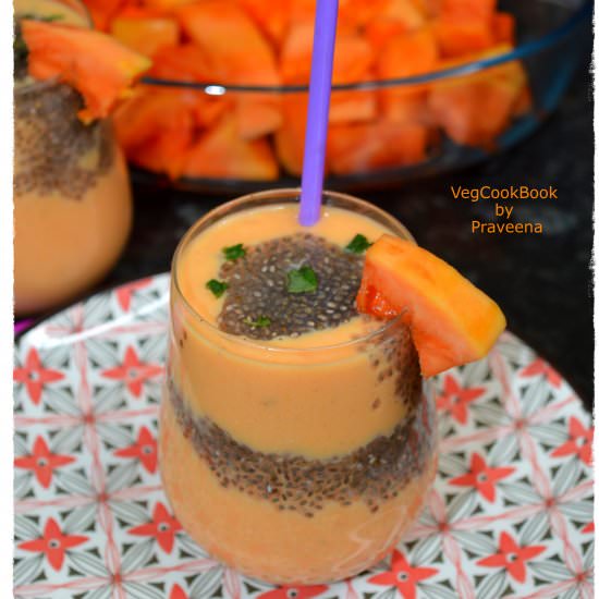Papaya & Chia Seeds Smoothie!