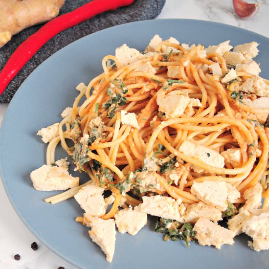 Nut and Soy spaghetti