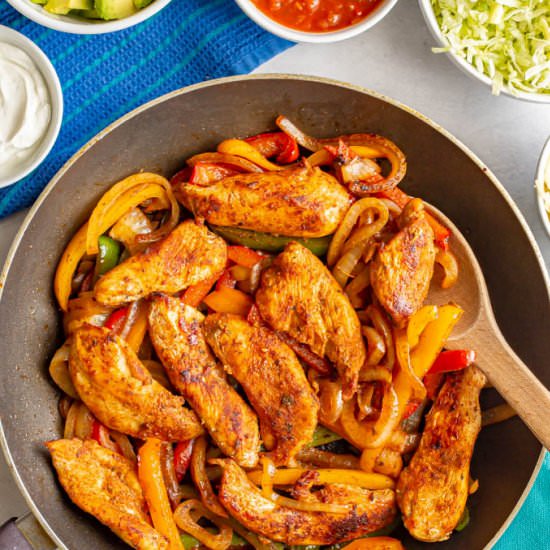 Easy chicken fajitas