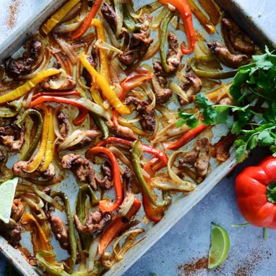 Sheet Pan Chicken Fajitas