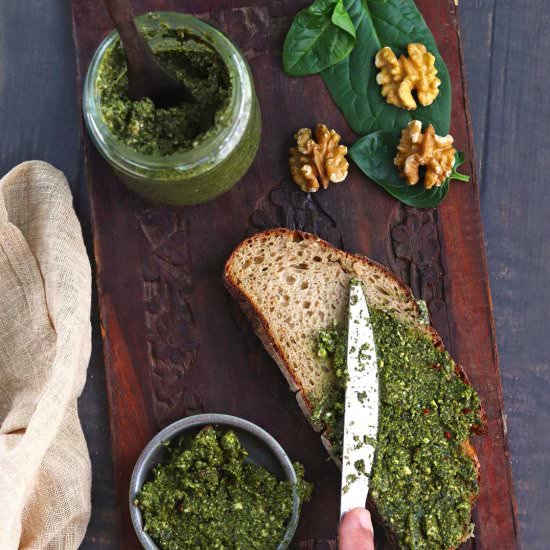 Spinach Walnut Sandwich Spread
