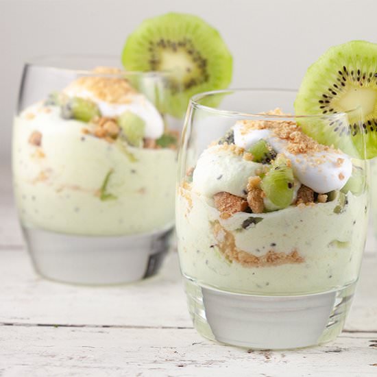 Creamy kiwi dessert