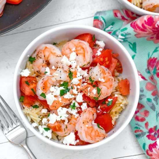Shrimp and Feta Orzo Salad