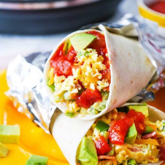 Instant Pot Breakfast Burritos