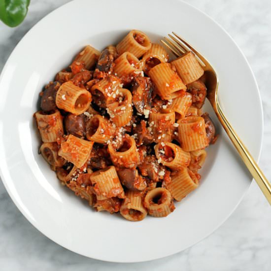 Pasta with Charred Vegetable Ragù
