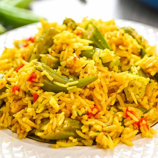 Easy Rice and Okra