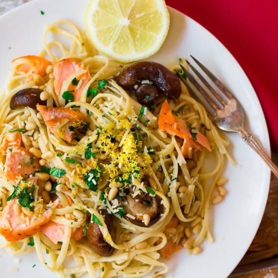 Linguine with Salmon & Lemon Sauce