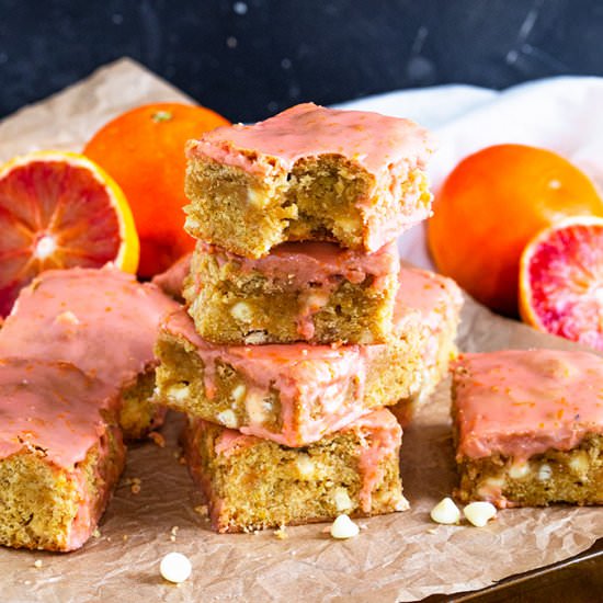 Blood Orange Chocolate Blondies