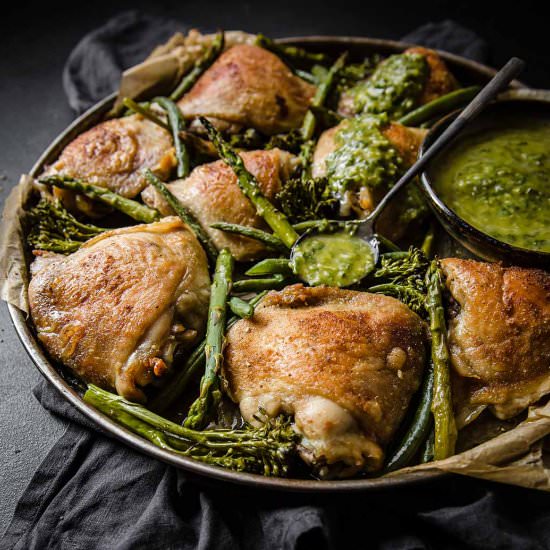 Chimichurri Chicken Tray Bake