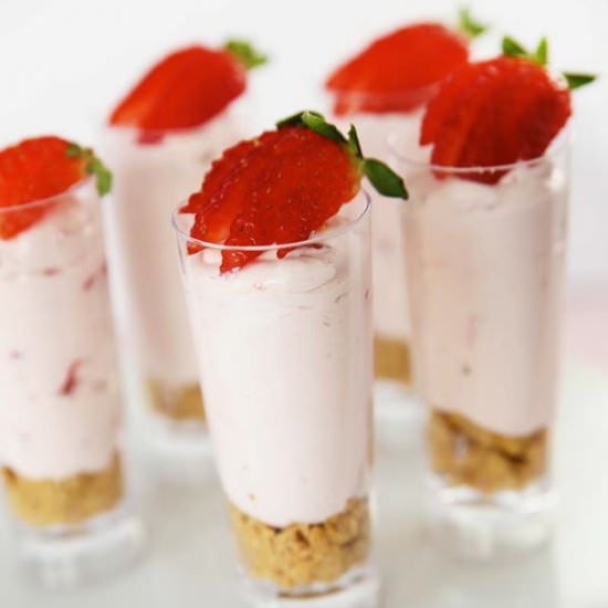 Individual Strawberry Cheesecakes