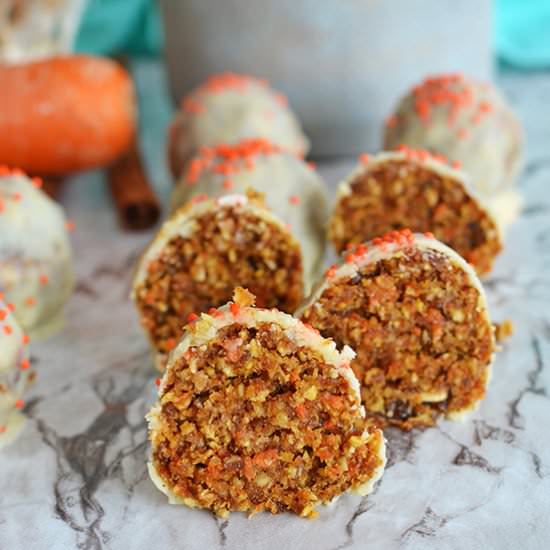 Healthy Carrot Cake Pops