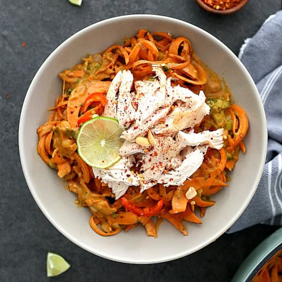 Sweet Potato Pasta Peanut Sauce
