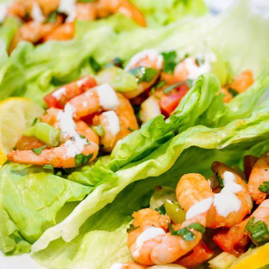 Easy Low-Carb Lettuce Shrimp Tacos