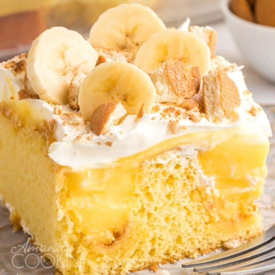 Banana Pudding Poke Cake