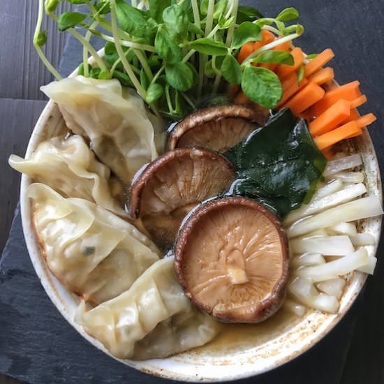 Vegetable Asian Dumpling Soup