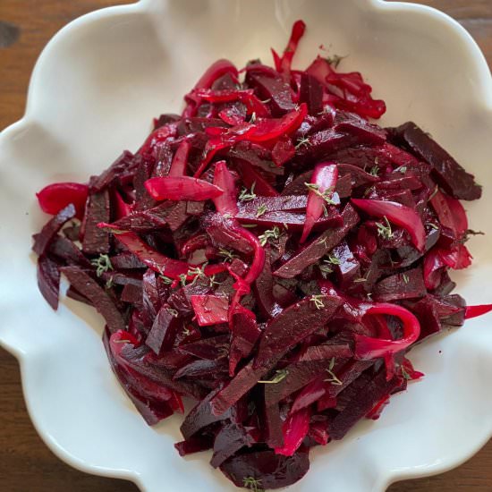 Roasted Beet and Onion Salad